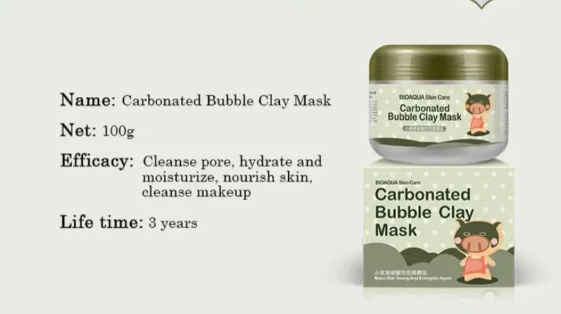 BIOAQUA Carbonated Bubble Clay Mask